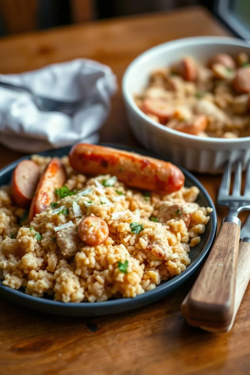 Sausage and Chicken Casserole with Brown Rice