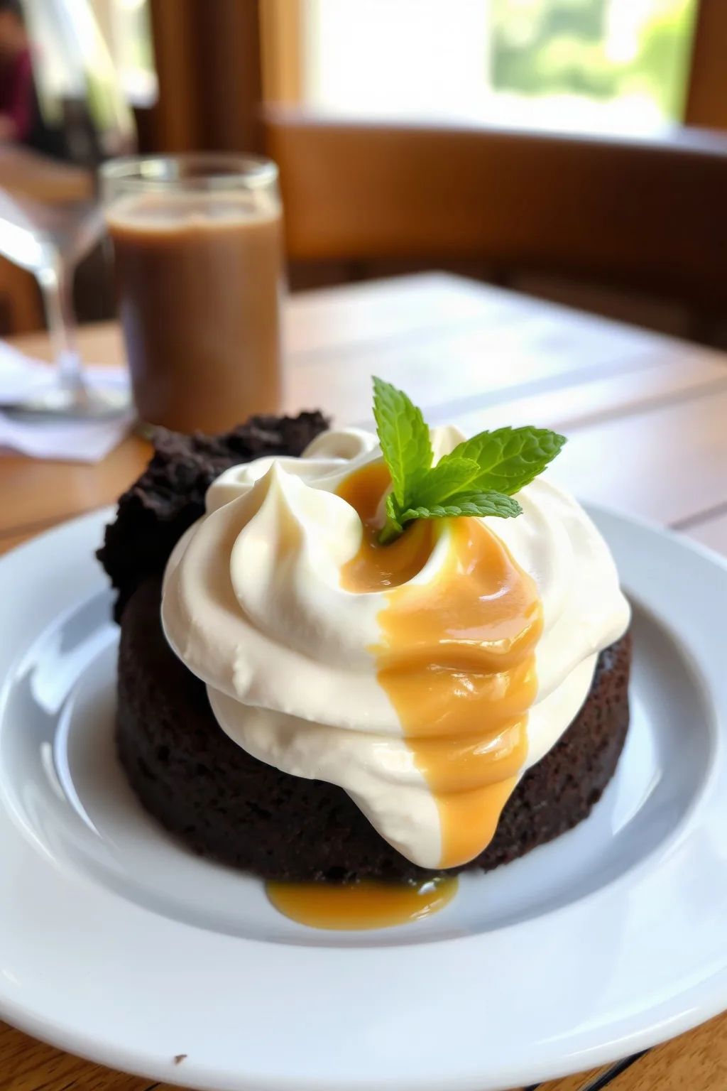Chocolate Cake with Caramel Chantilly Cream