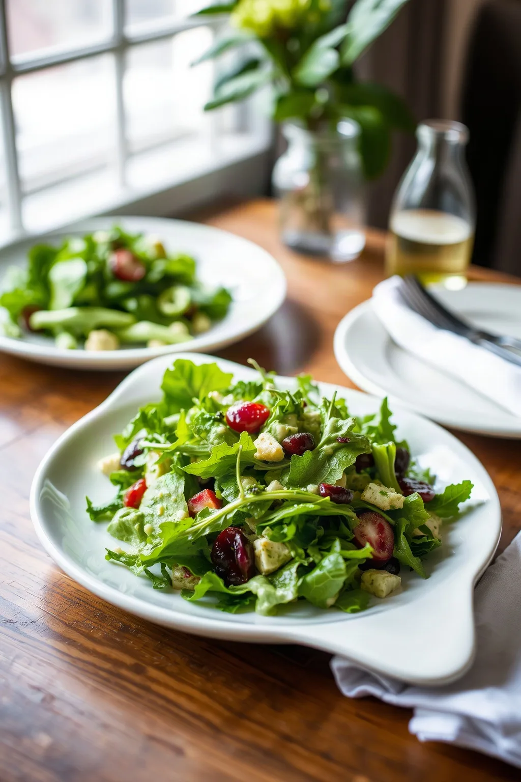 Very Green Salad with Green Goddess Dressing