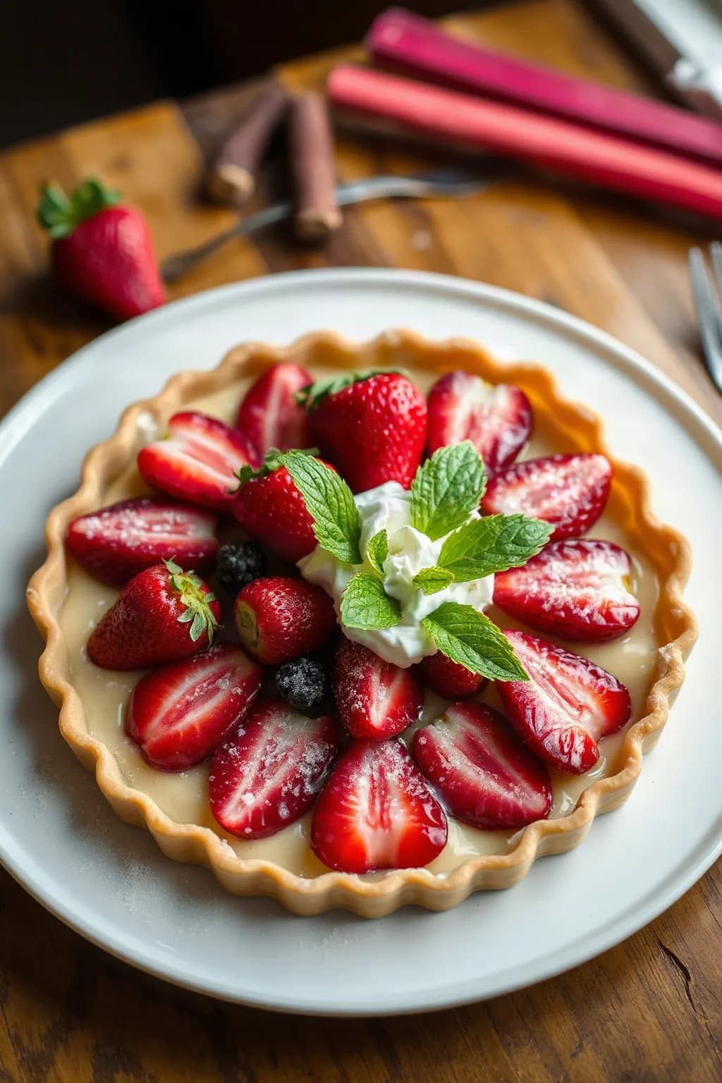 Strawberry Rhubarb Tart