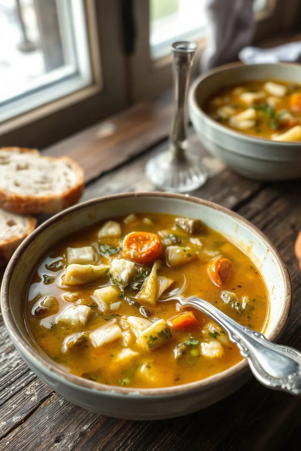Sopa Rústica de Col Savoy
