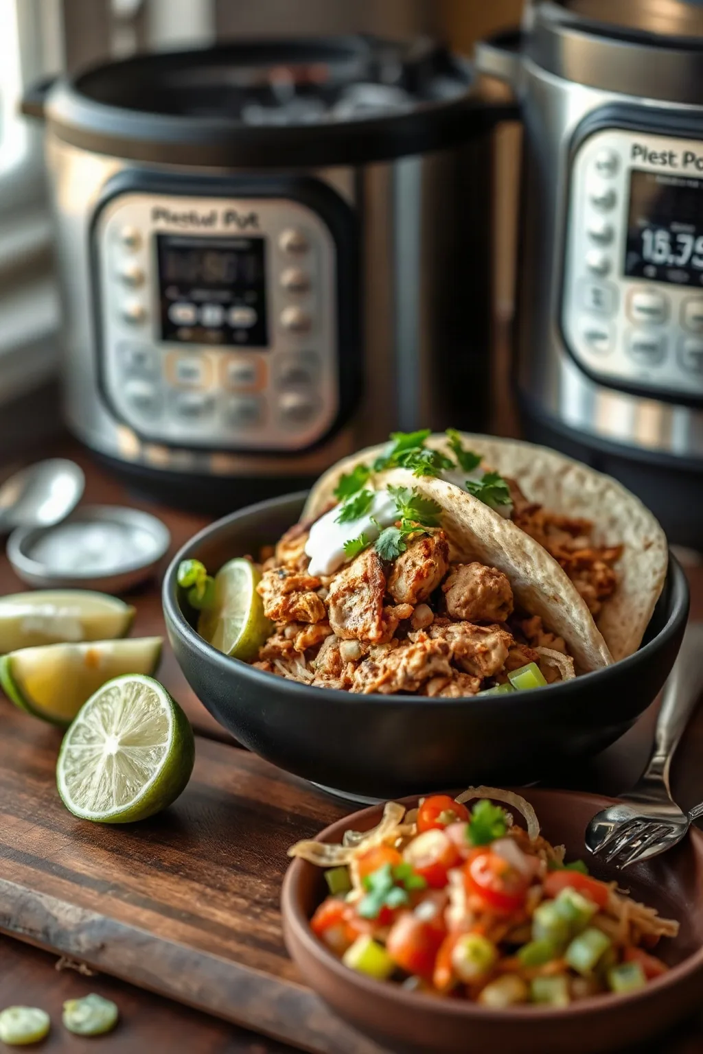 Tazón de Burrito de Pollo en Olla de Presión
