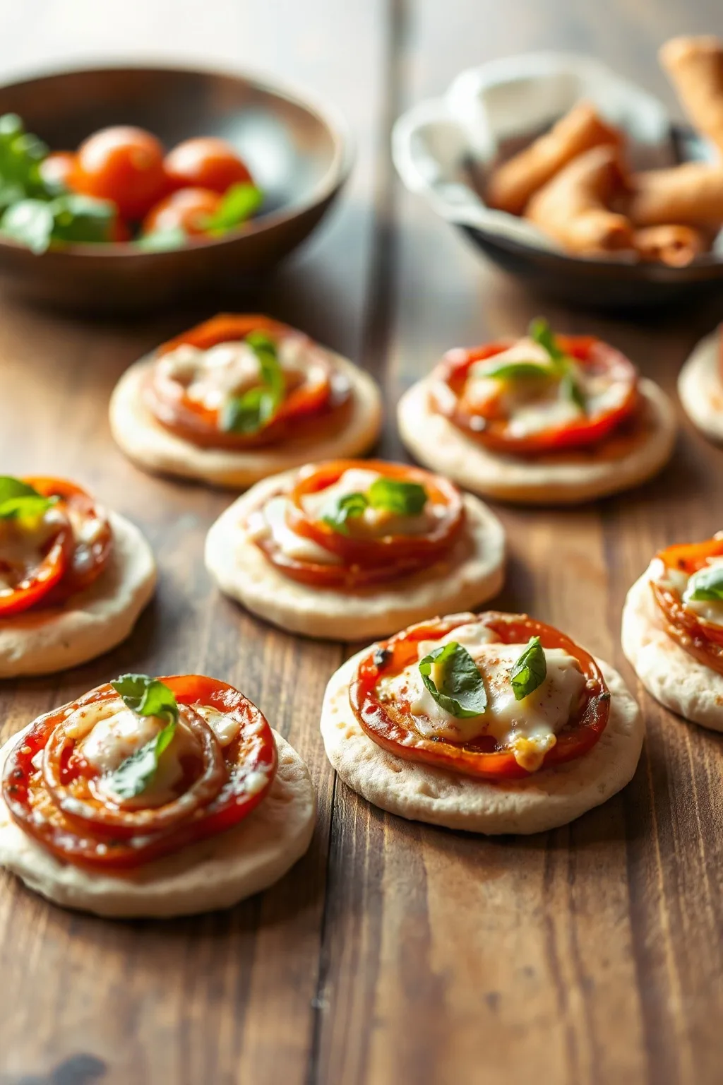 Mini Pizzas Rápidas en Pan Pita