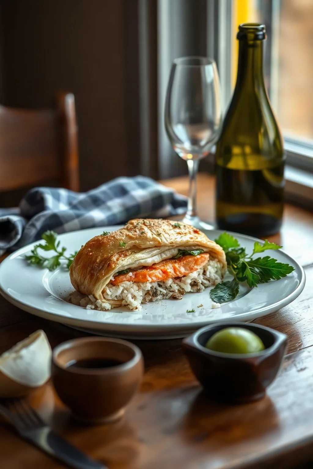 Saumon en croûte koulibiac