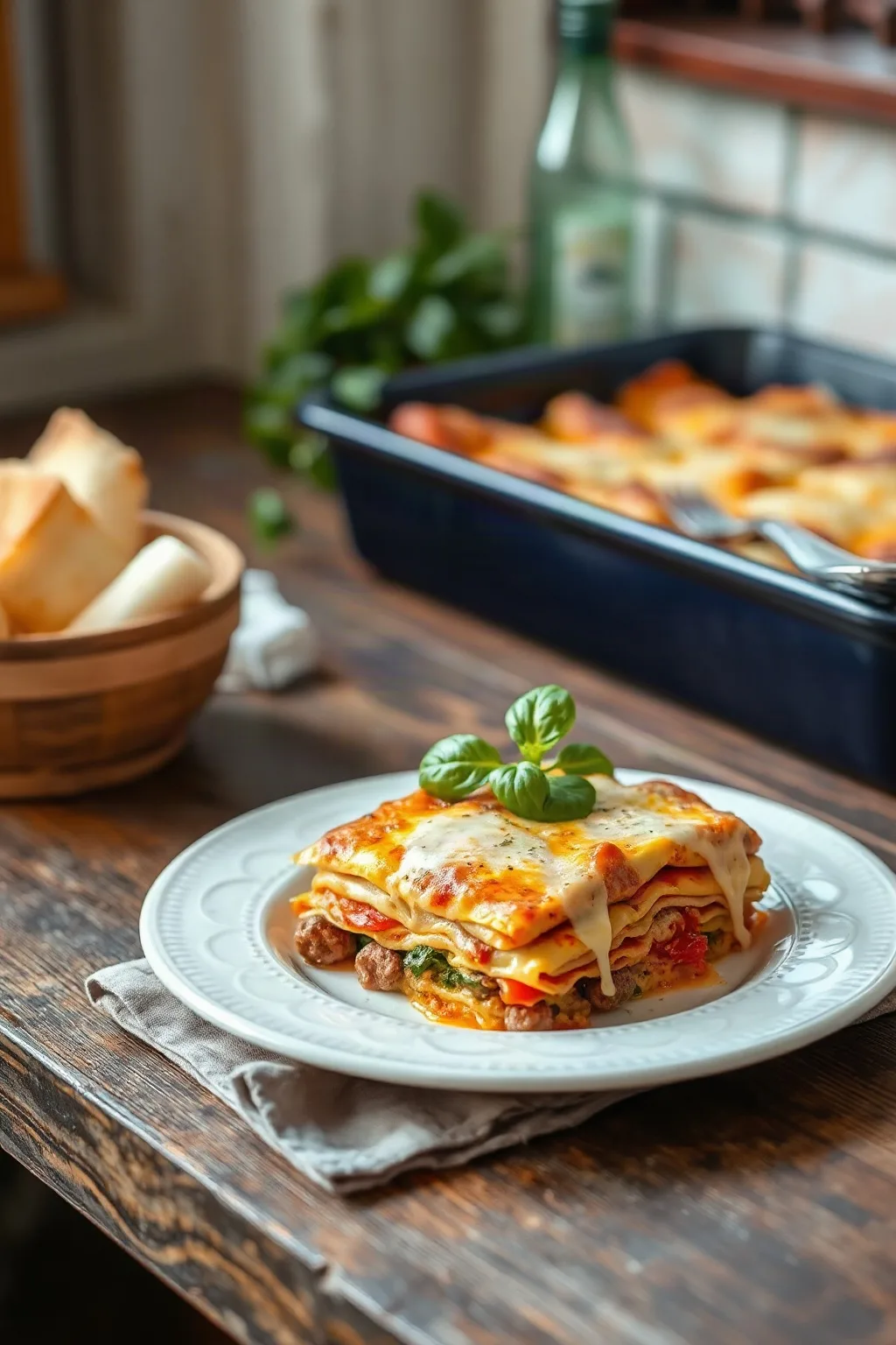 Creamy Vegetable and Sausage Lasagna