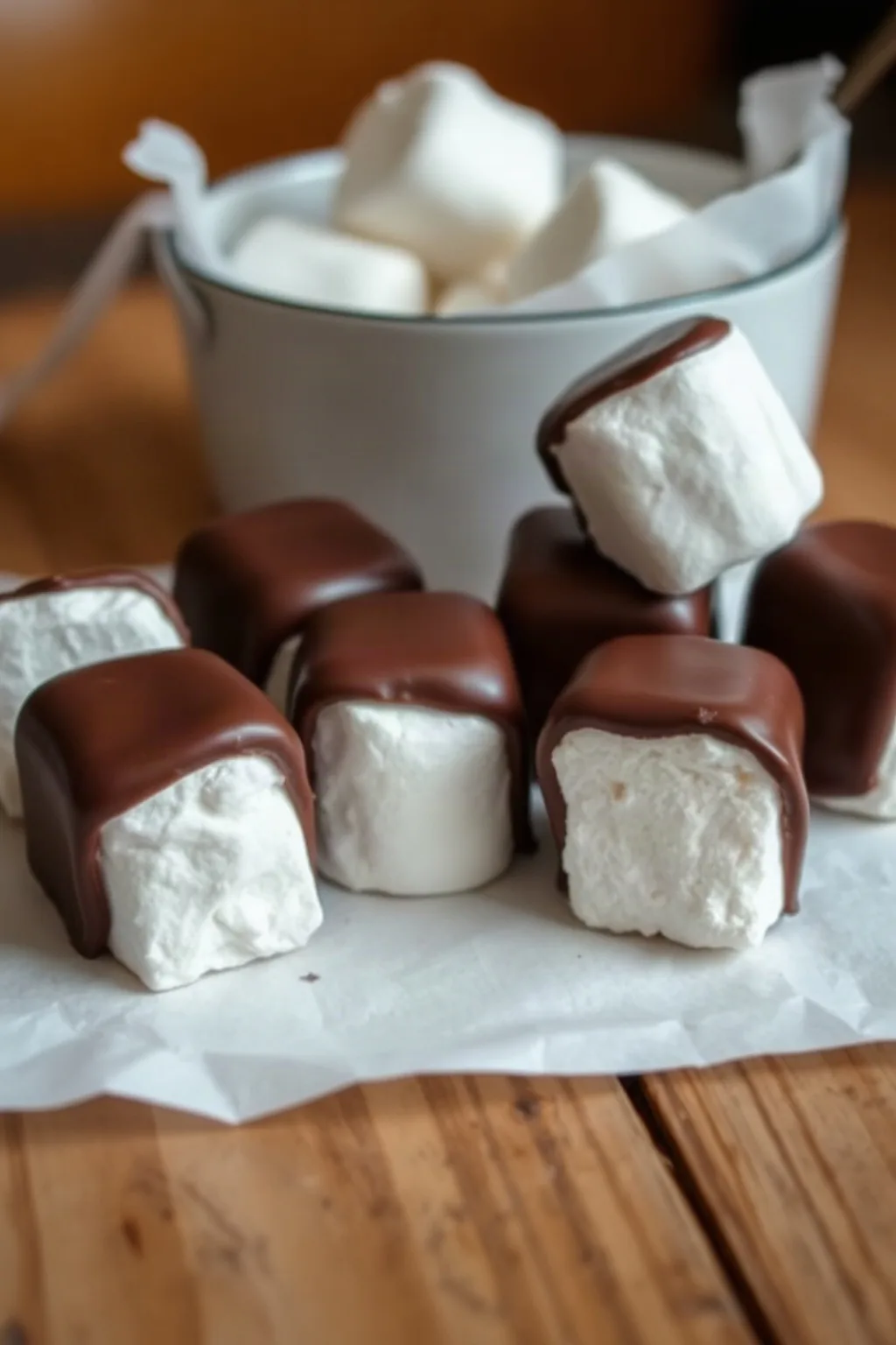 Chocolate-Covered Marshmallows