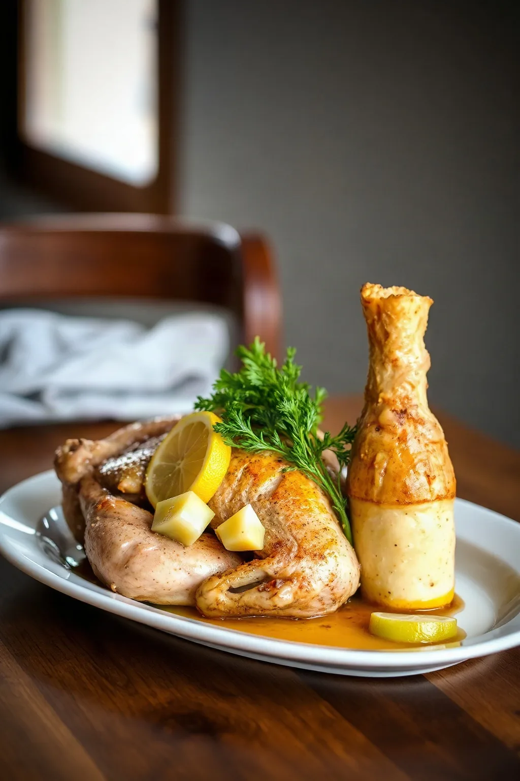 Roast Chicken with Lemon and Two Celeries