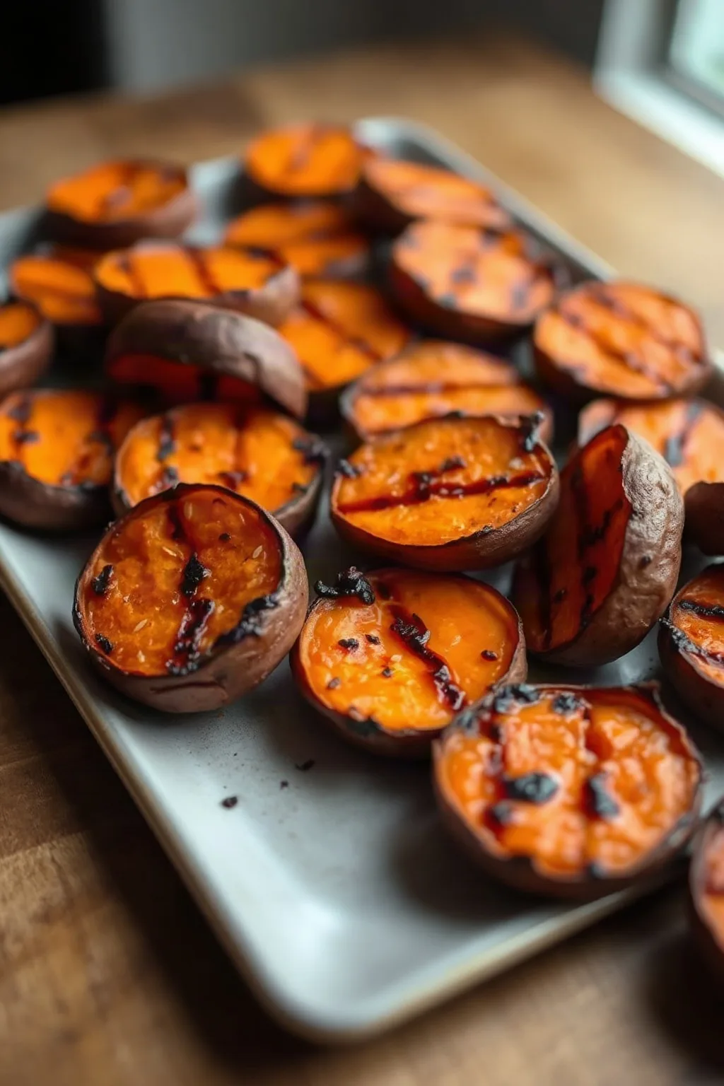 Patates douces grillées au four