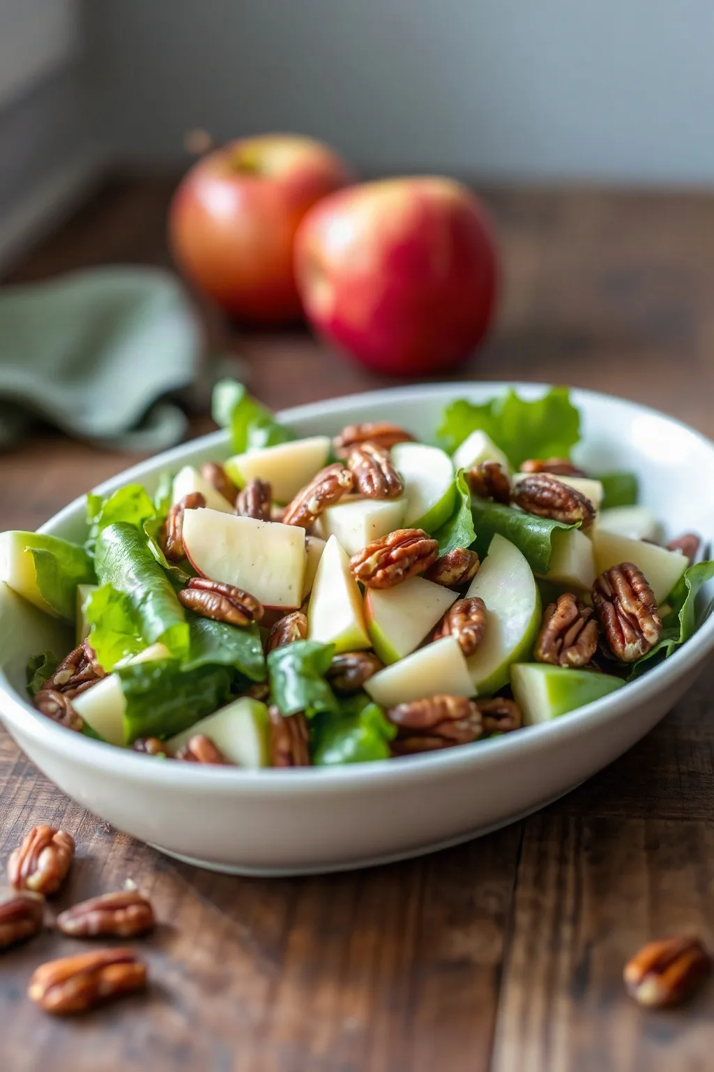 Ensalada Waldorf de Manzana Verde con Apio y Nueces