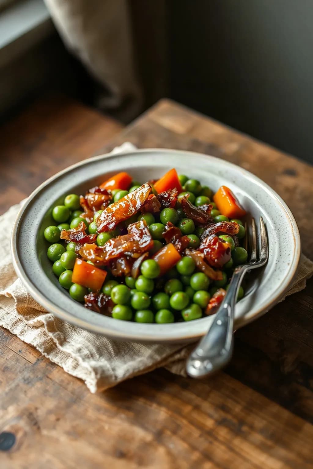 Petits pois à la paysanne