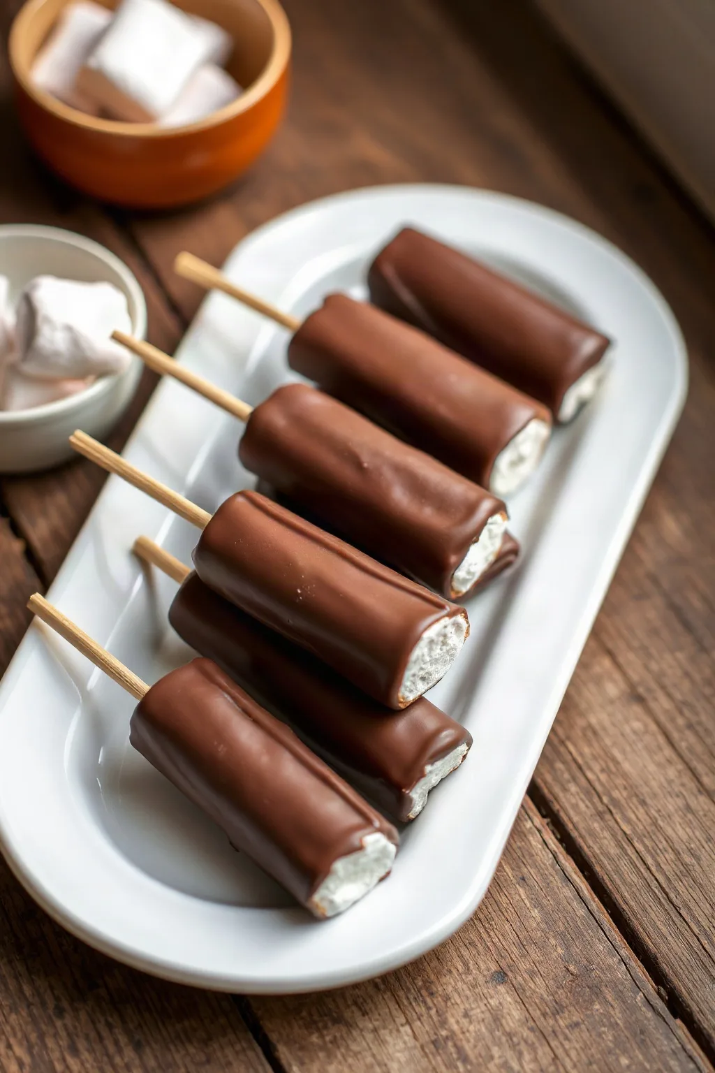 Bâtonnets de guimauves chocolatées