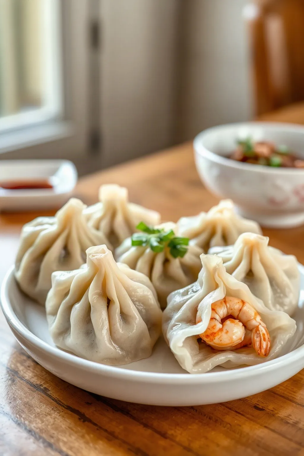 Steamed Pork and Shrimp Dumplings