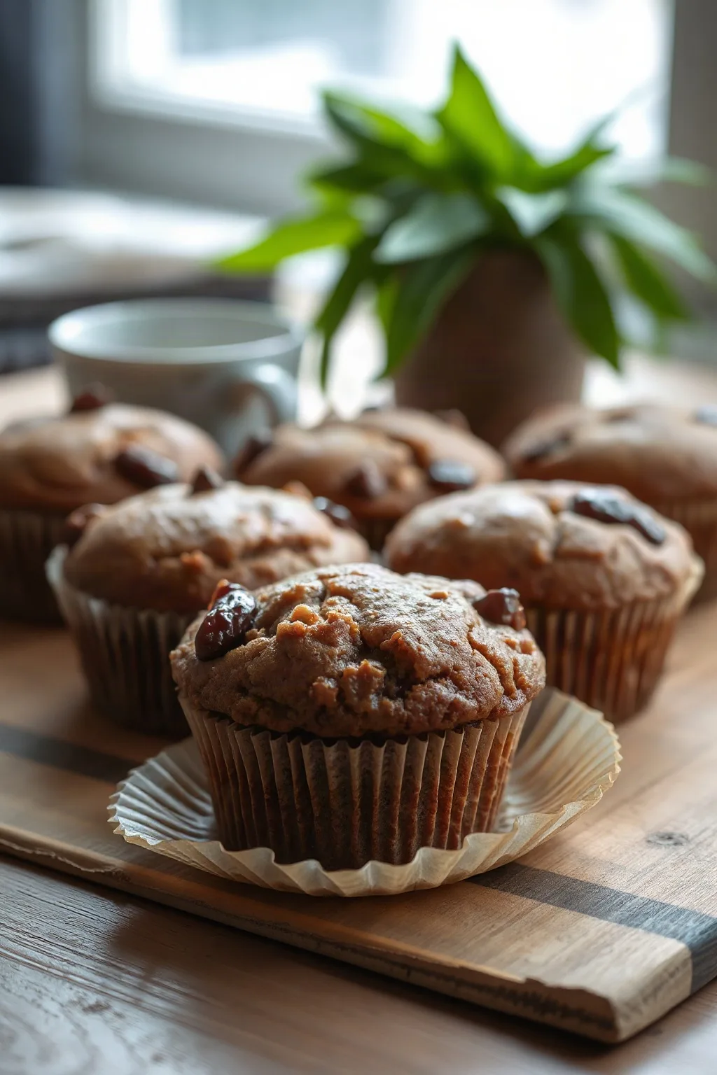 Muffins au son et aux dattes