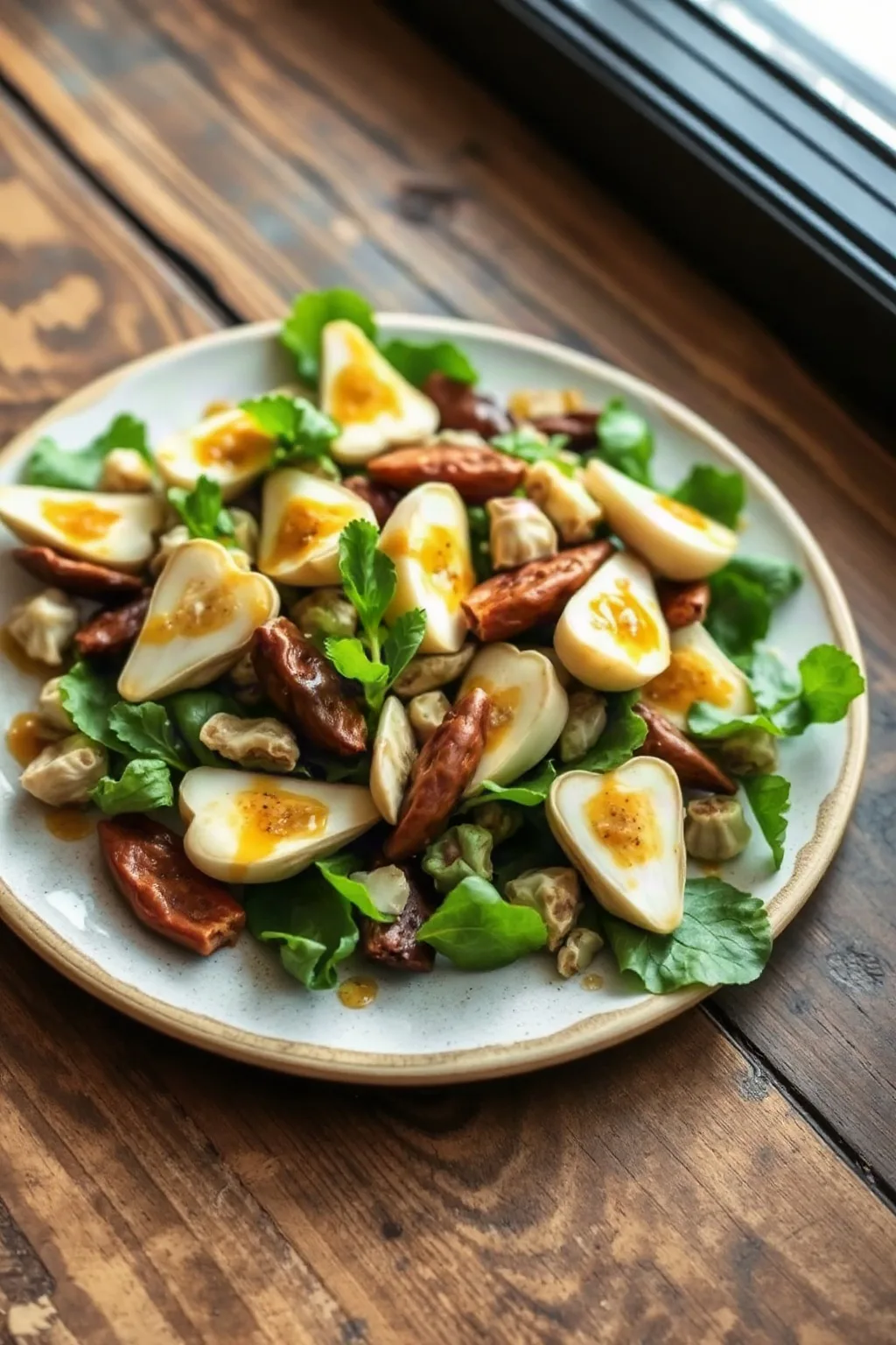 Salade de coeurs de palmier et de coeurs d'artichauts