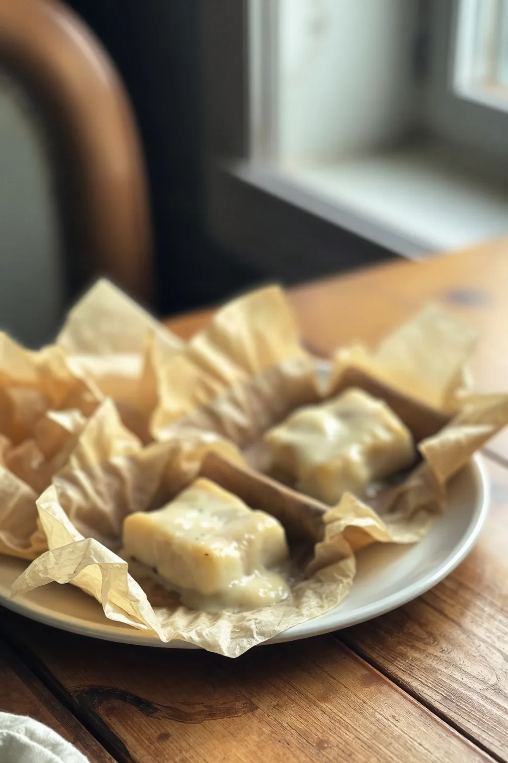 Papillotes de flétan parmentier de Lesley Chesterman