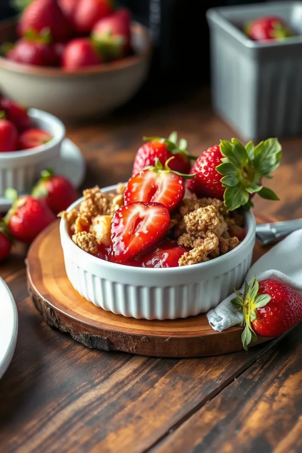 Strawberry Crisp in the Air Fryer