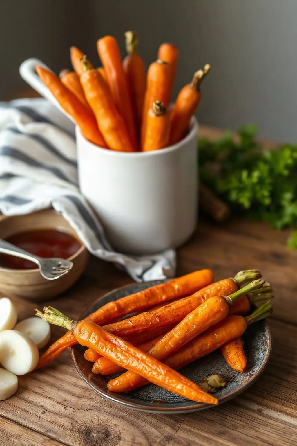 Zanahorias Asadas con Miel y Jengibre