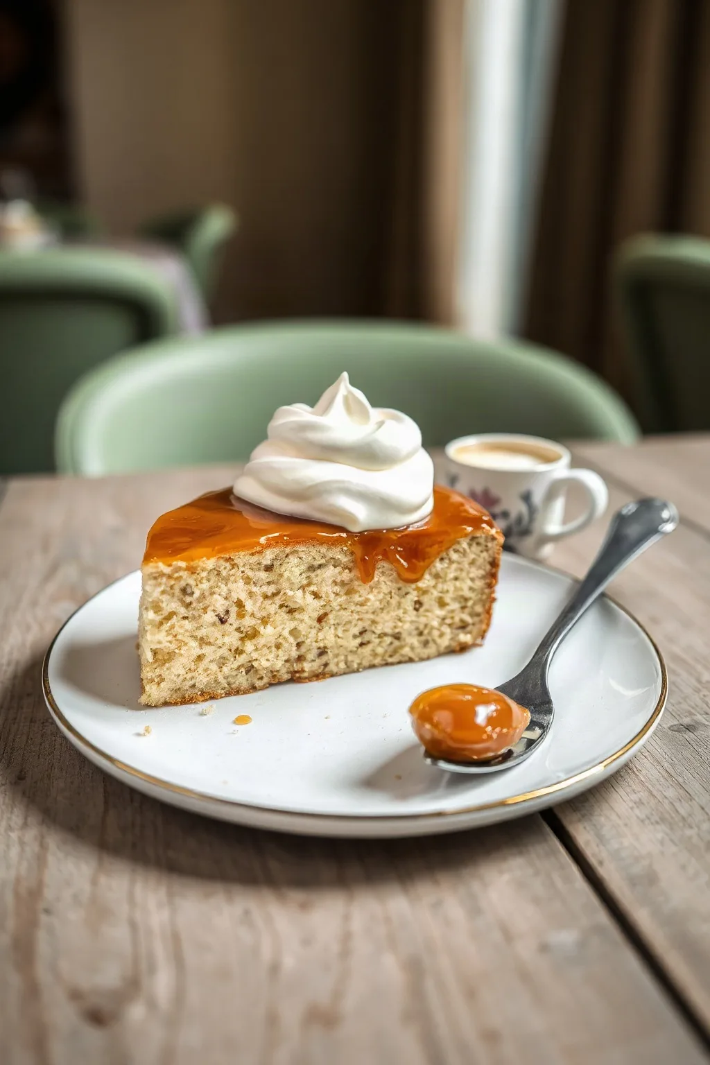 Gâteau aux poires et au caramel chantilly au fromage à la crème