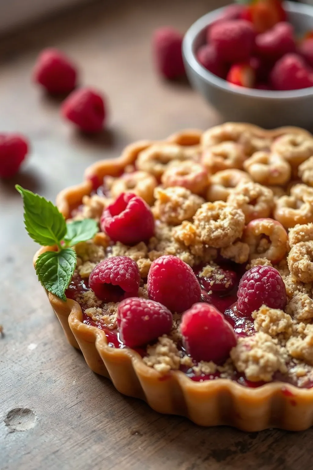 Raspberry Crumble Tart