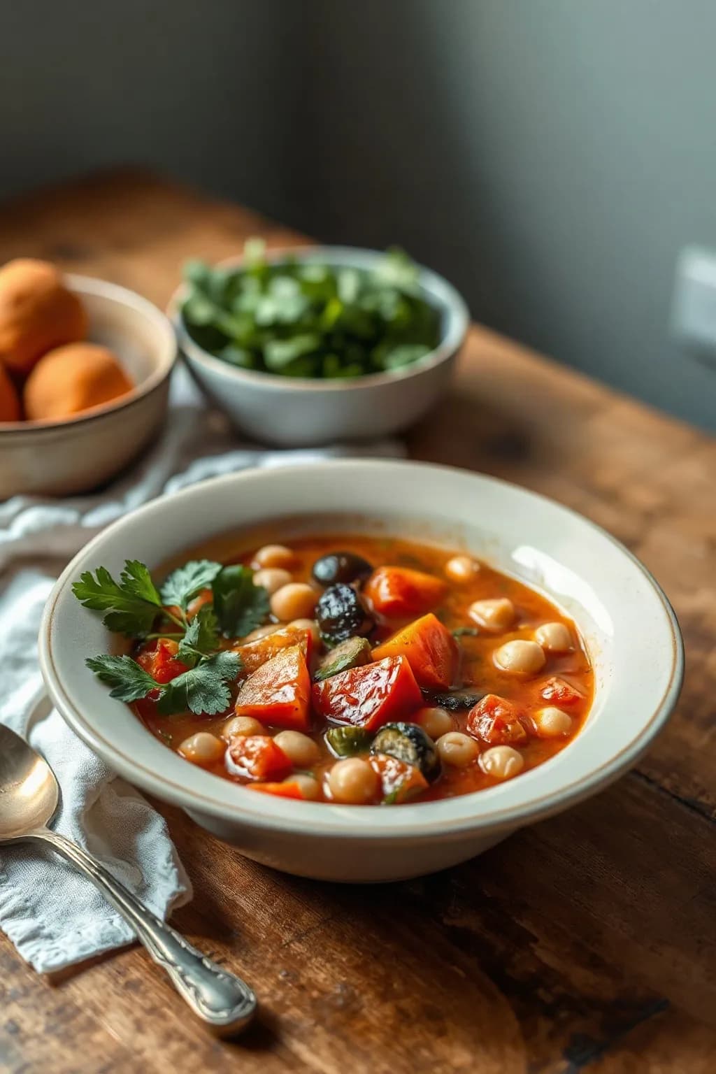 Vegetable and Chickpea Meal Soup