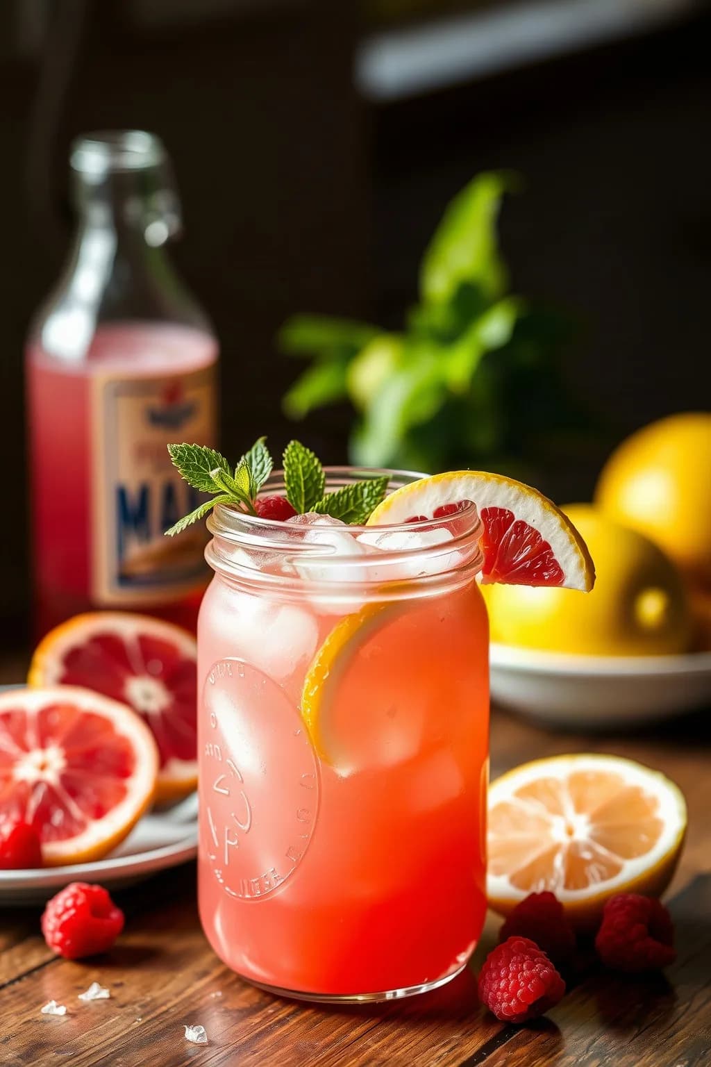 Raspberry Grapefruit Pink Lemonade