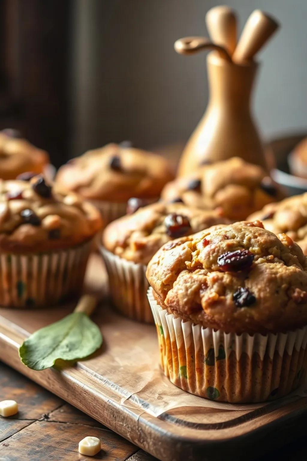 Zucchini, Apple and Raisin Muffins