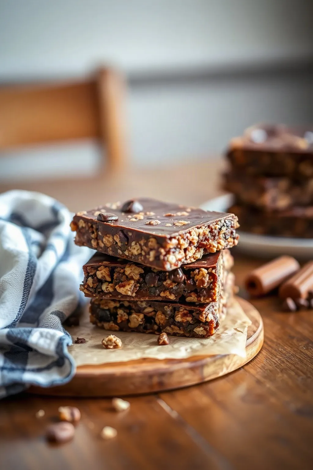 Barras de Granola con Chocolate Oscuro