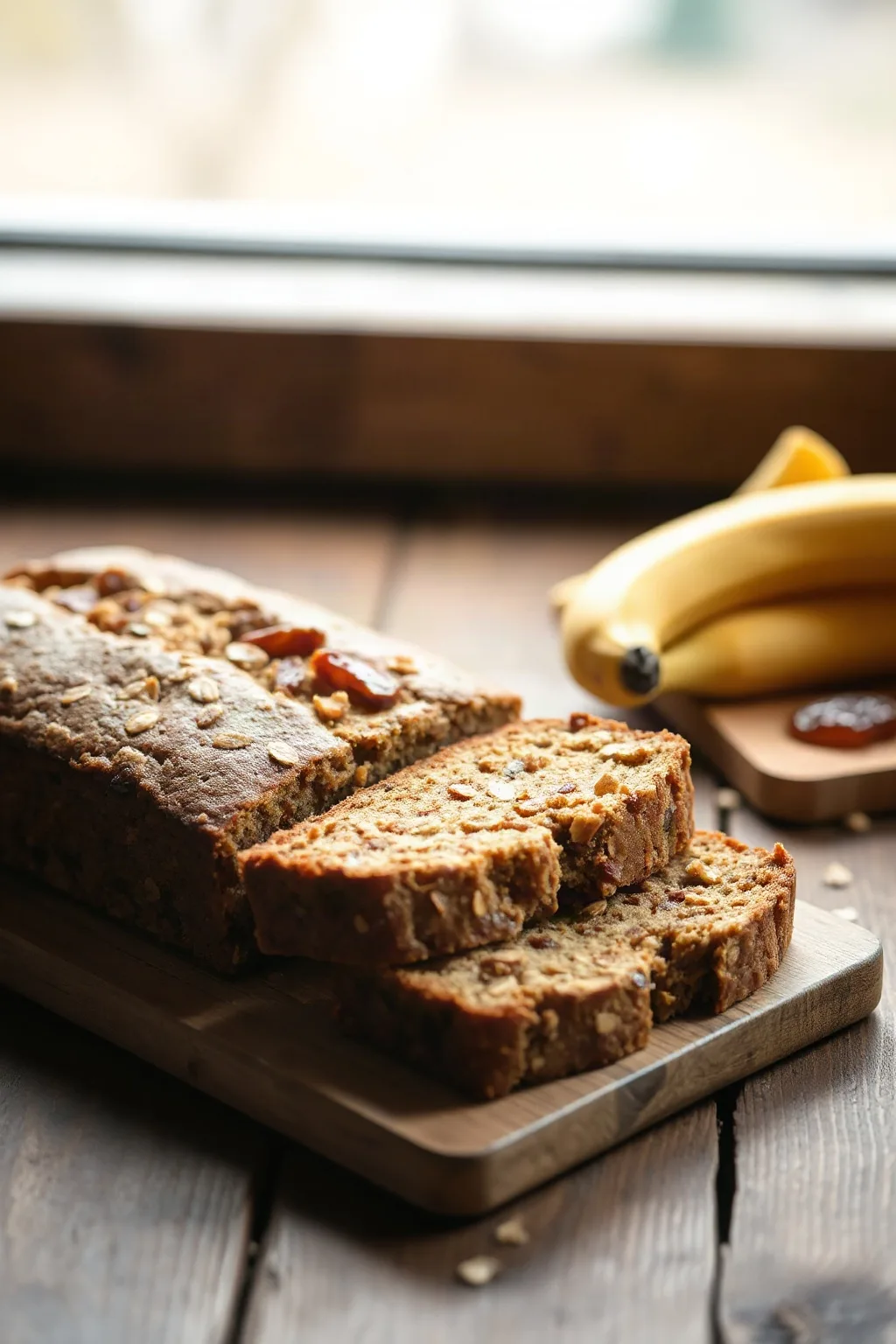 Banana, Date, and Oat Bread Rich in Fibre