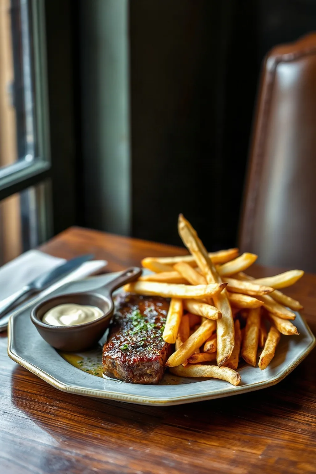 Bavette à l'échalote et frites maison