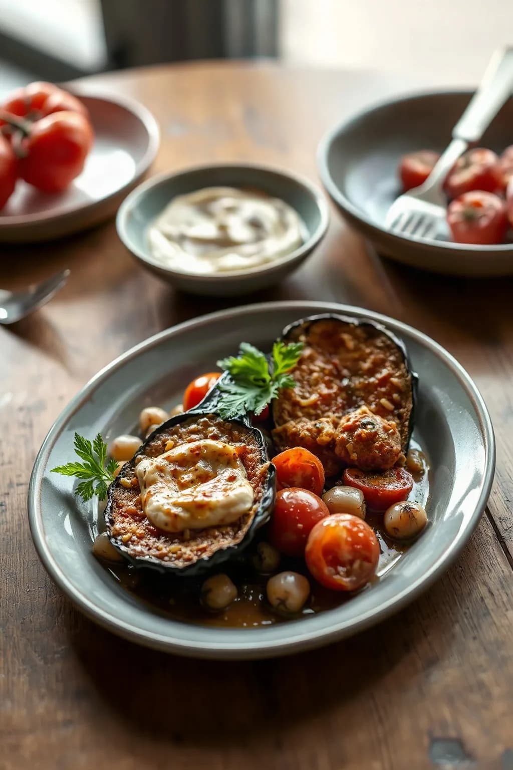 Fried Eggplant with Confit Tomatoes