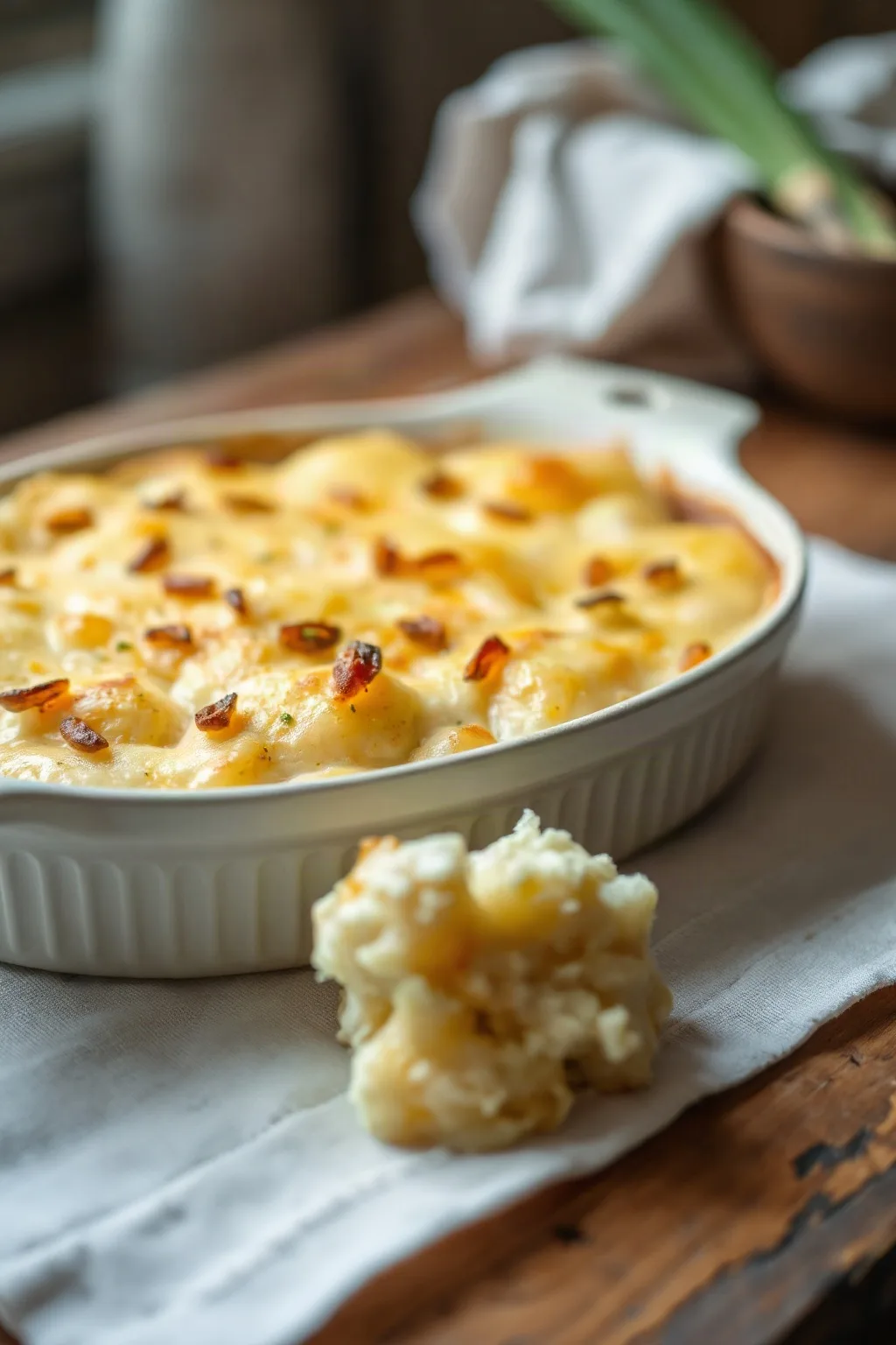Gratin de pommes de terre et poireaux