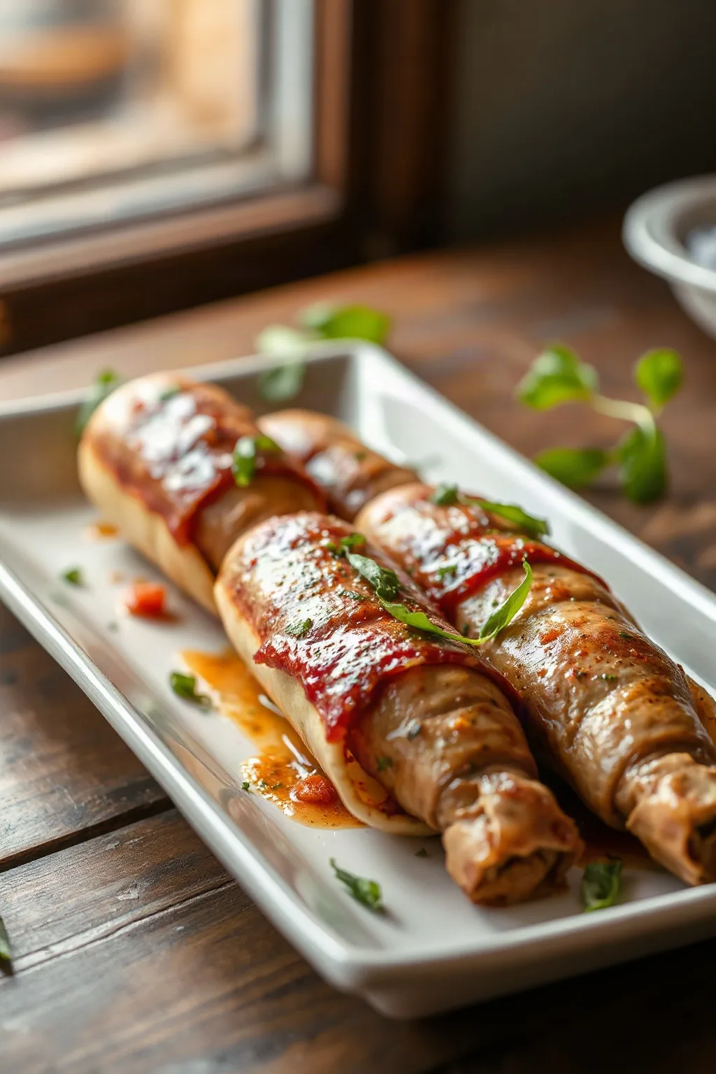 Calamares Rellenos de Salchicha Italiana