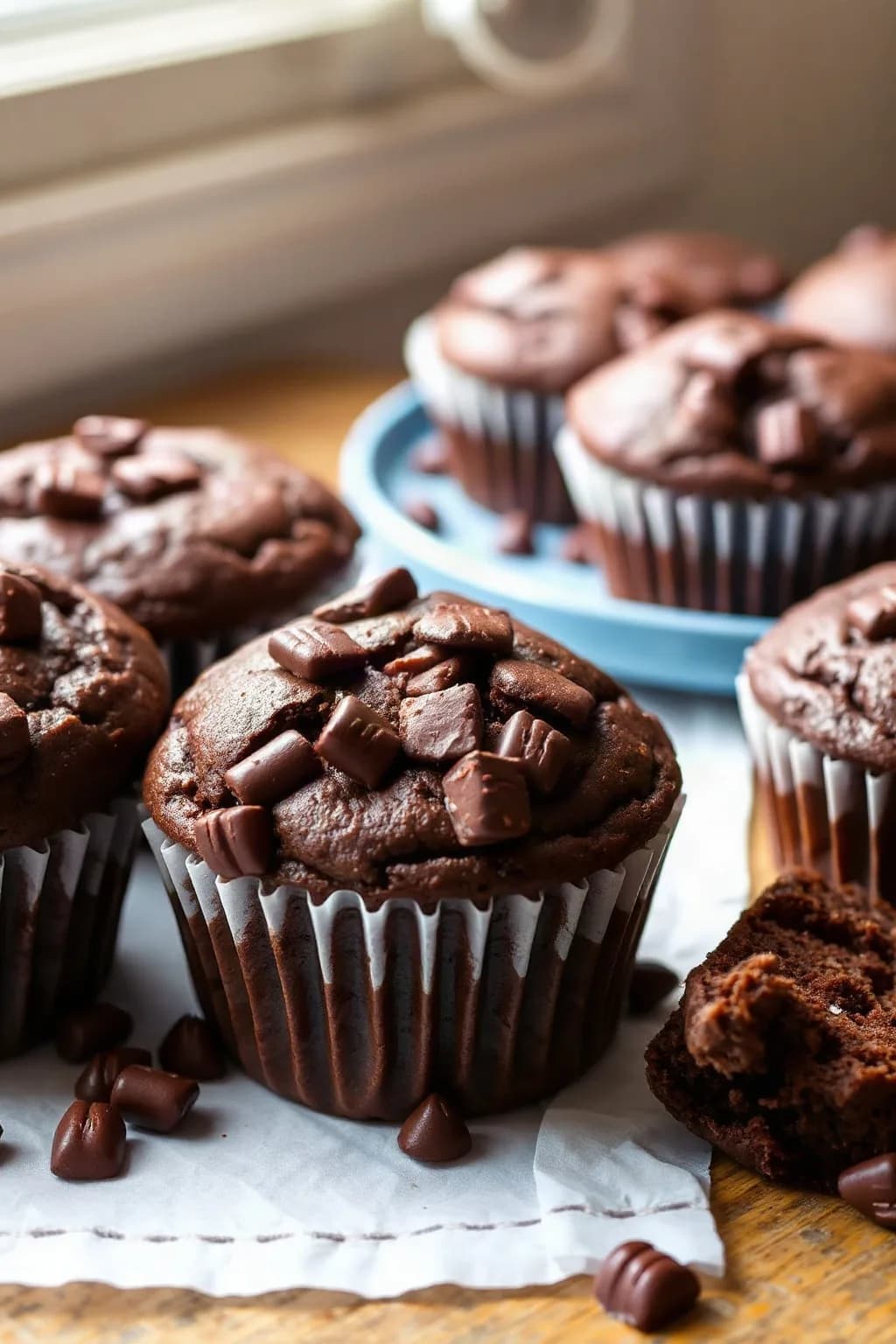 Muffins de Salvado con Doble Chocolate