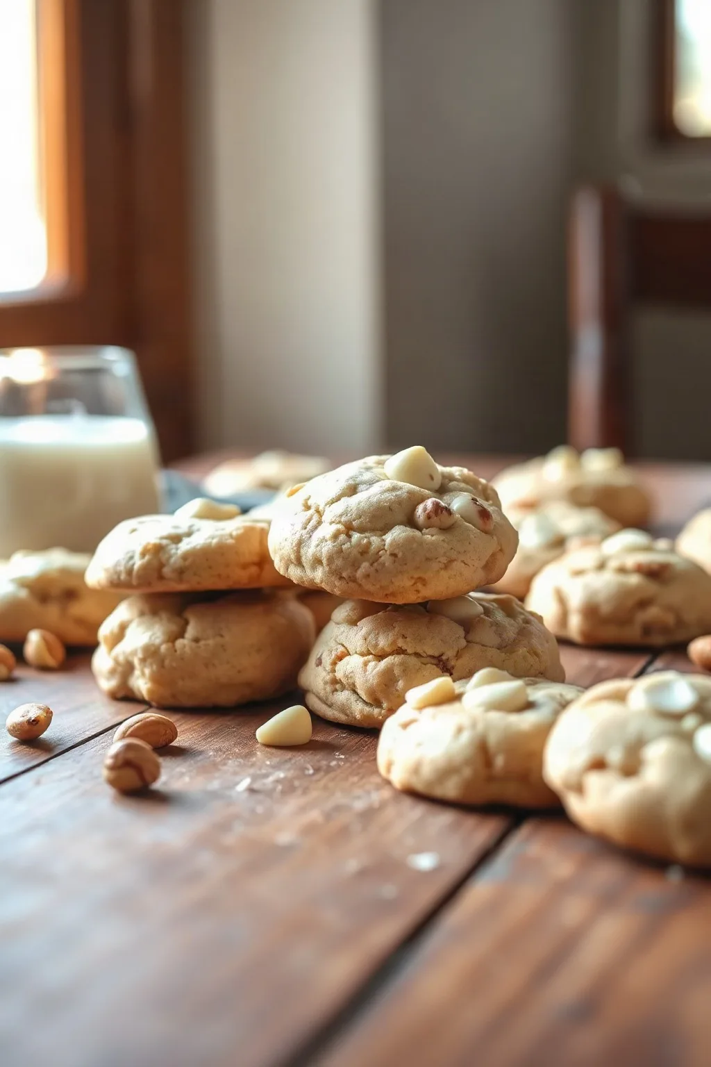 Biscuits au chocolat blanc et aux noix de macadam