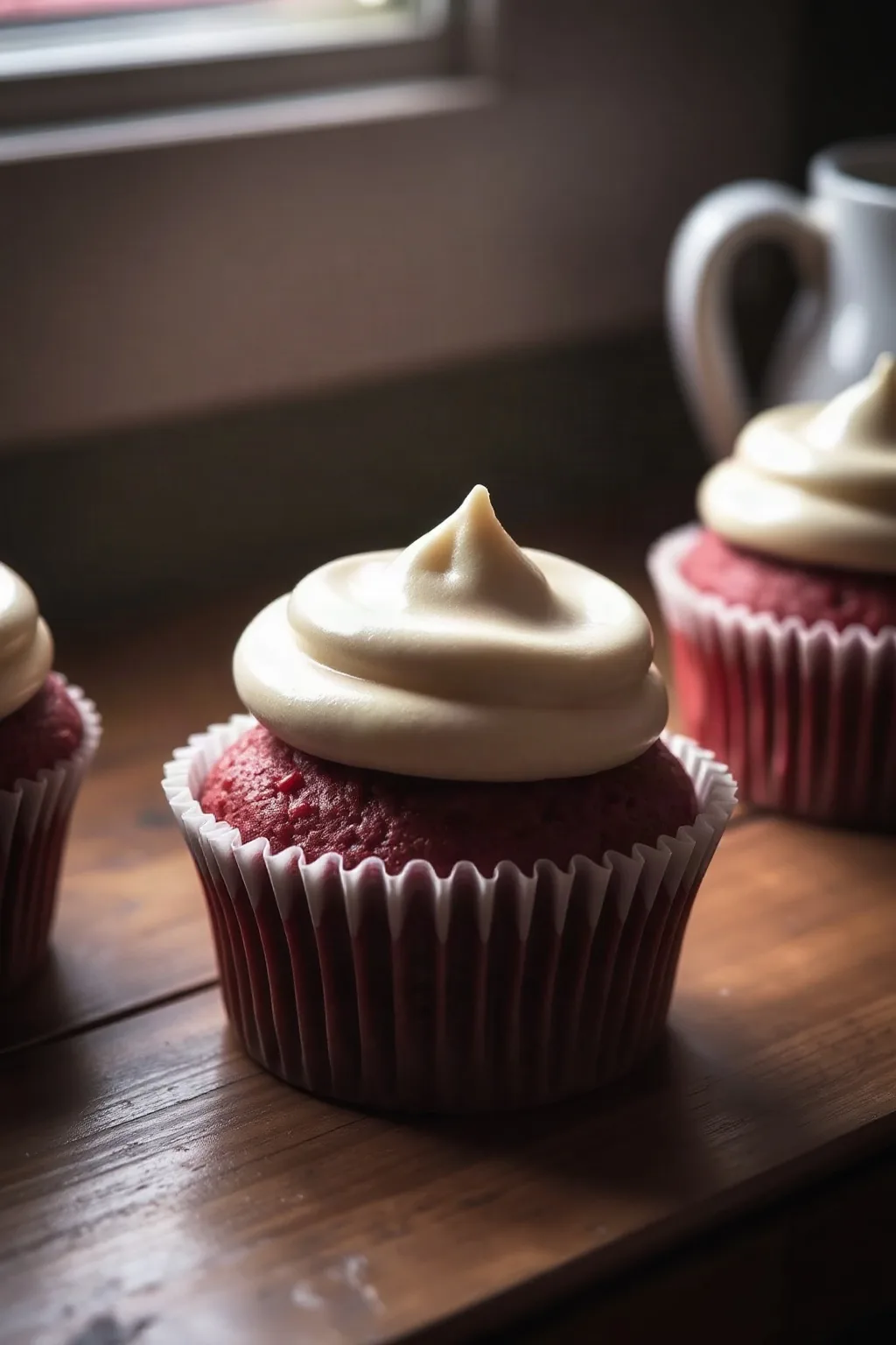 Cupcakes Clásicos de Terciopelo Rojo