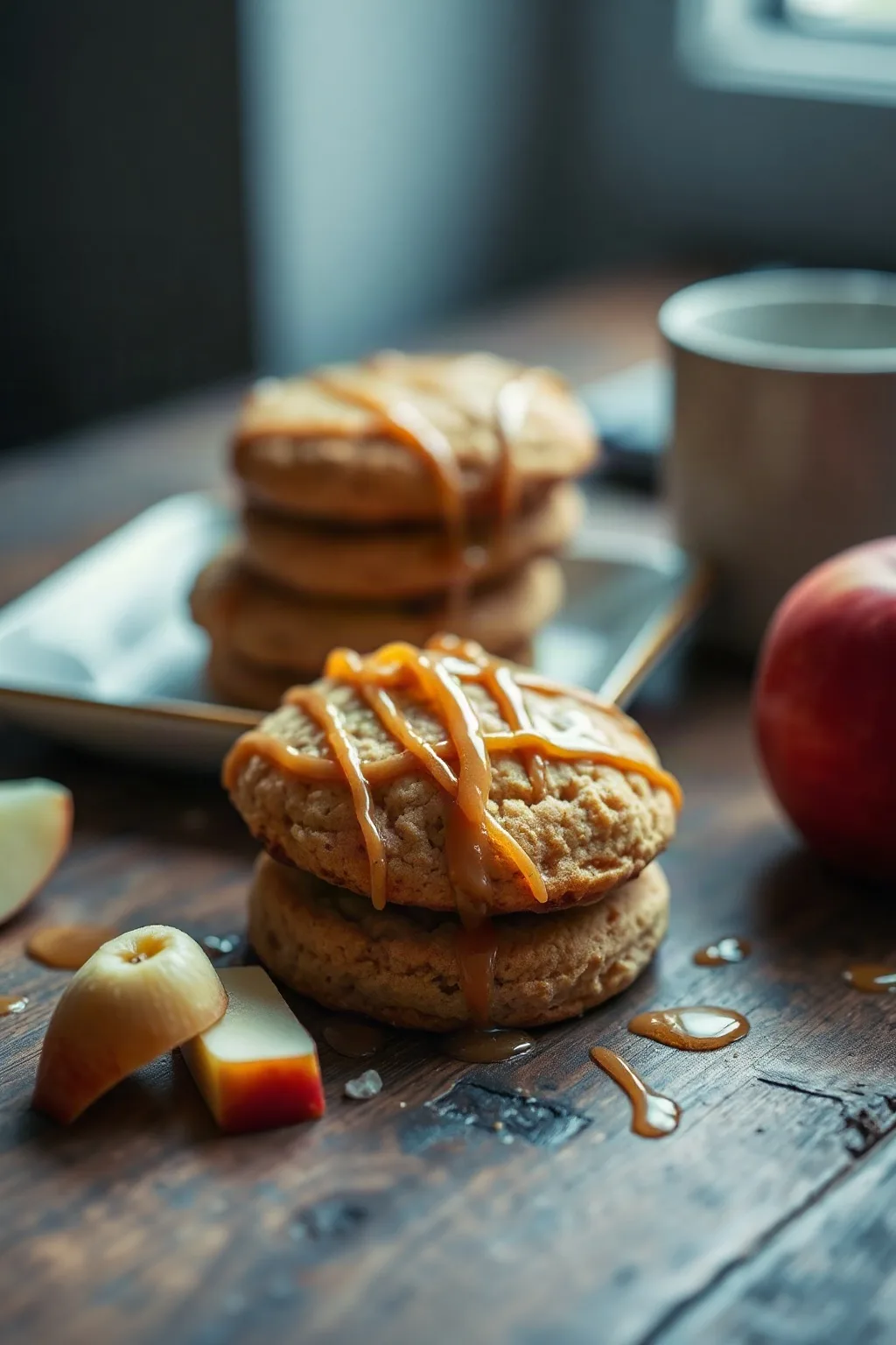 Biscuits aux pommes et au caramel