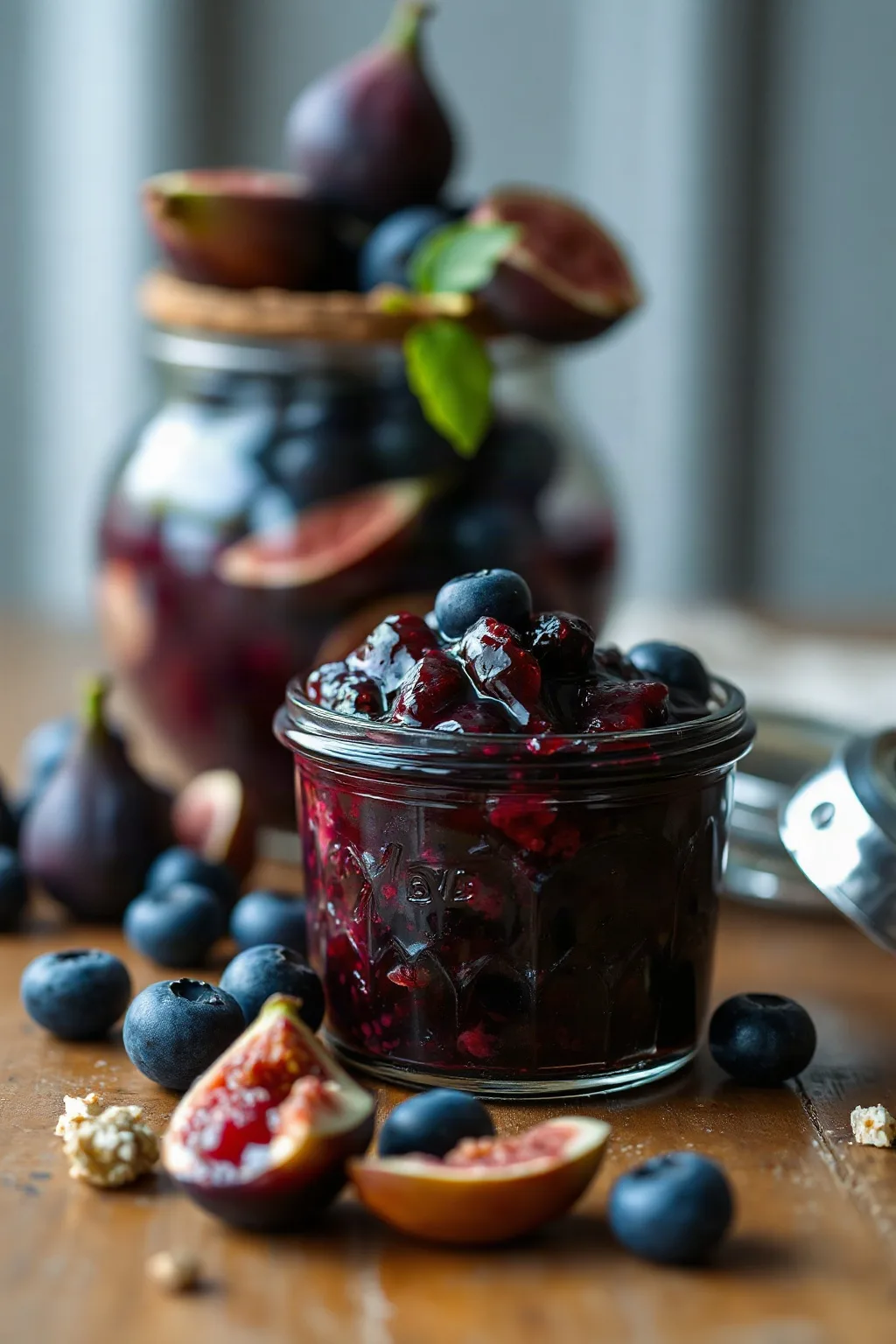 Chutney aux figues et aux bleuets