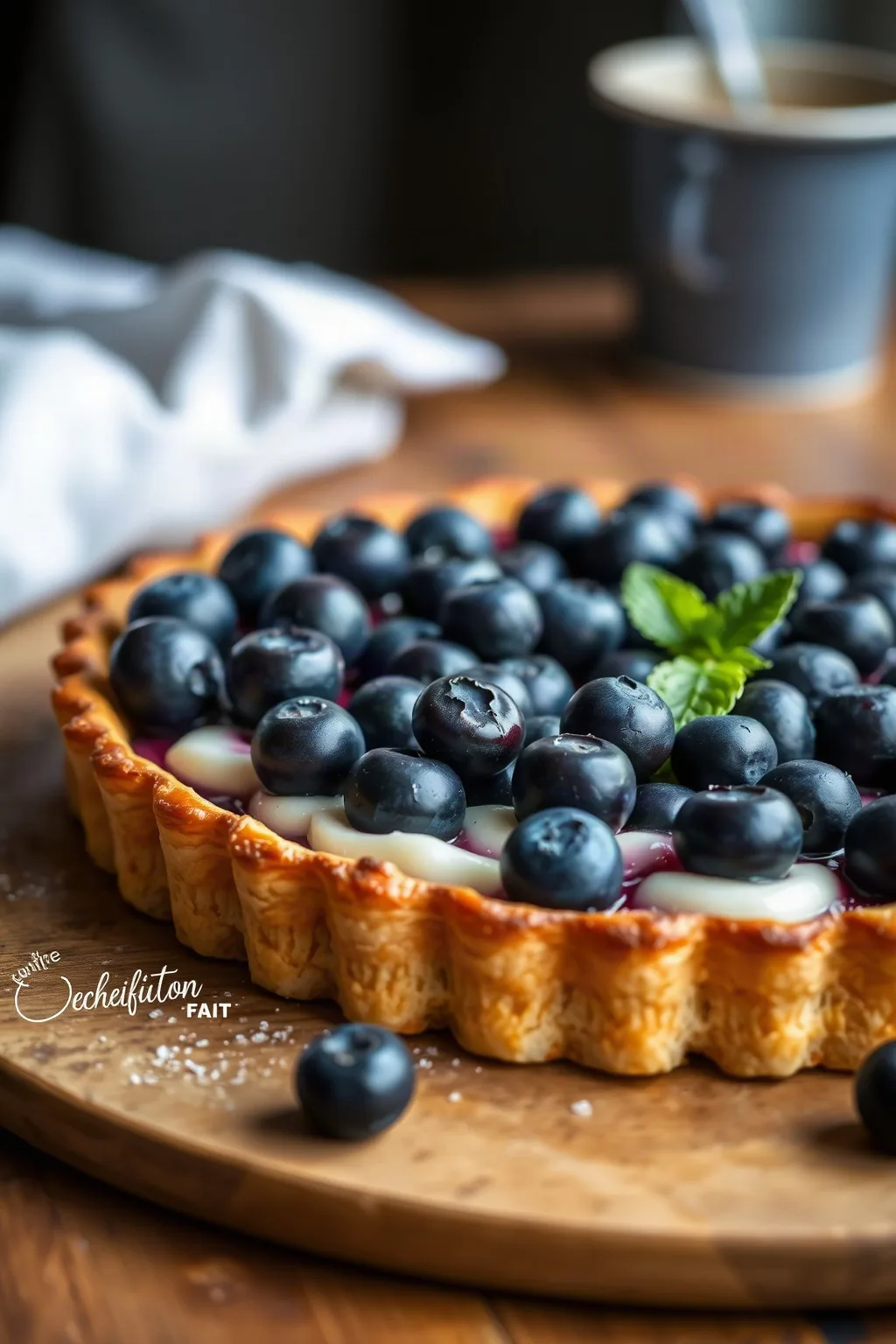 Rustic Blueberry and Lemon Tart