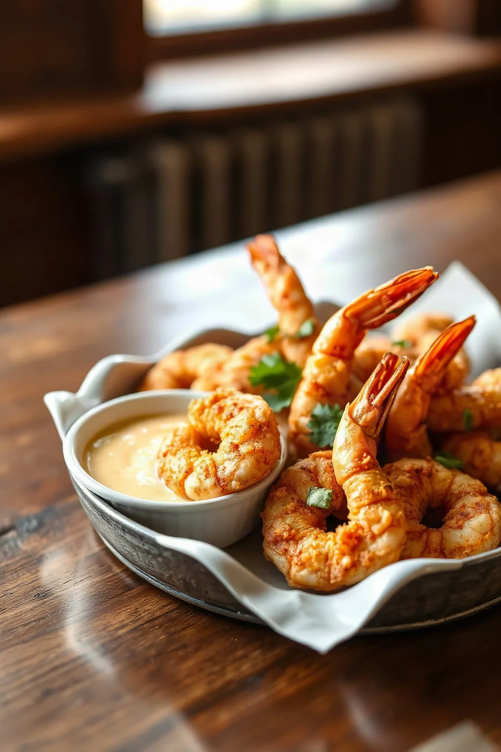 Crispy Air Fryer Shrimp with Coconut Curry Sauce