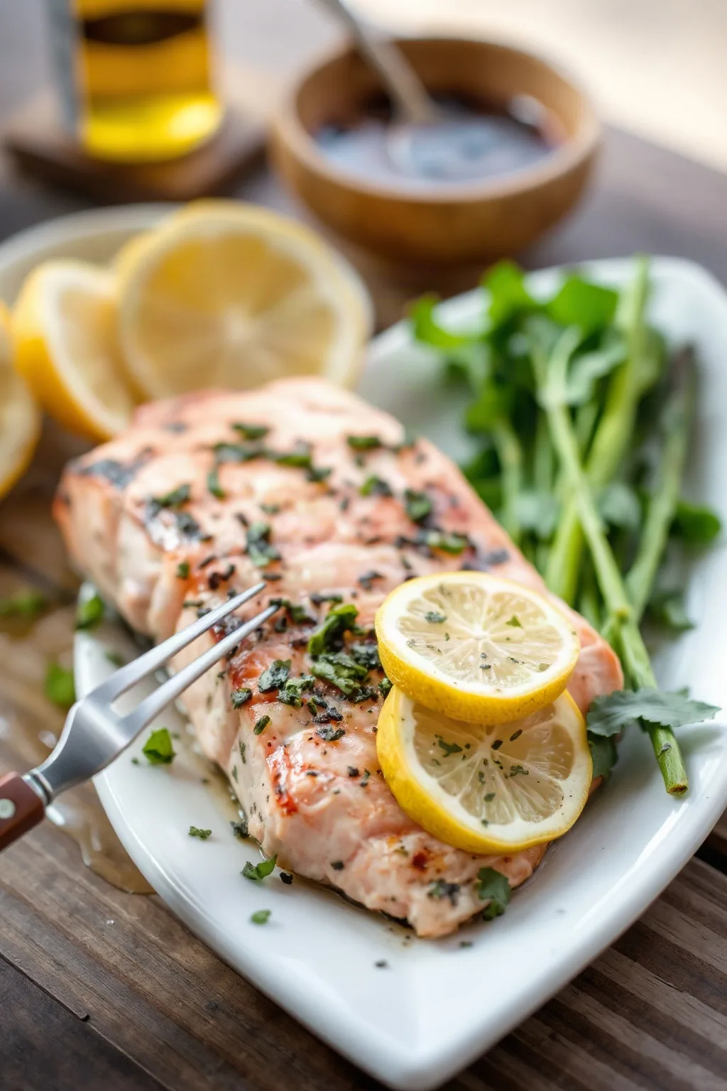 Salmón a la Parrilla Mediterráneo