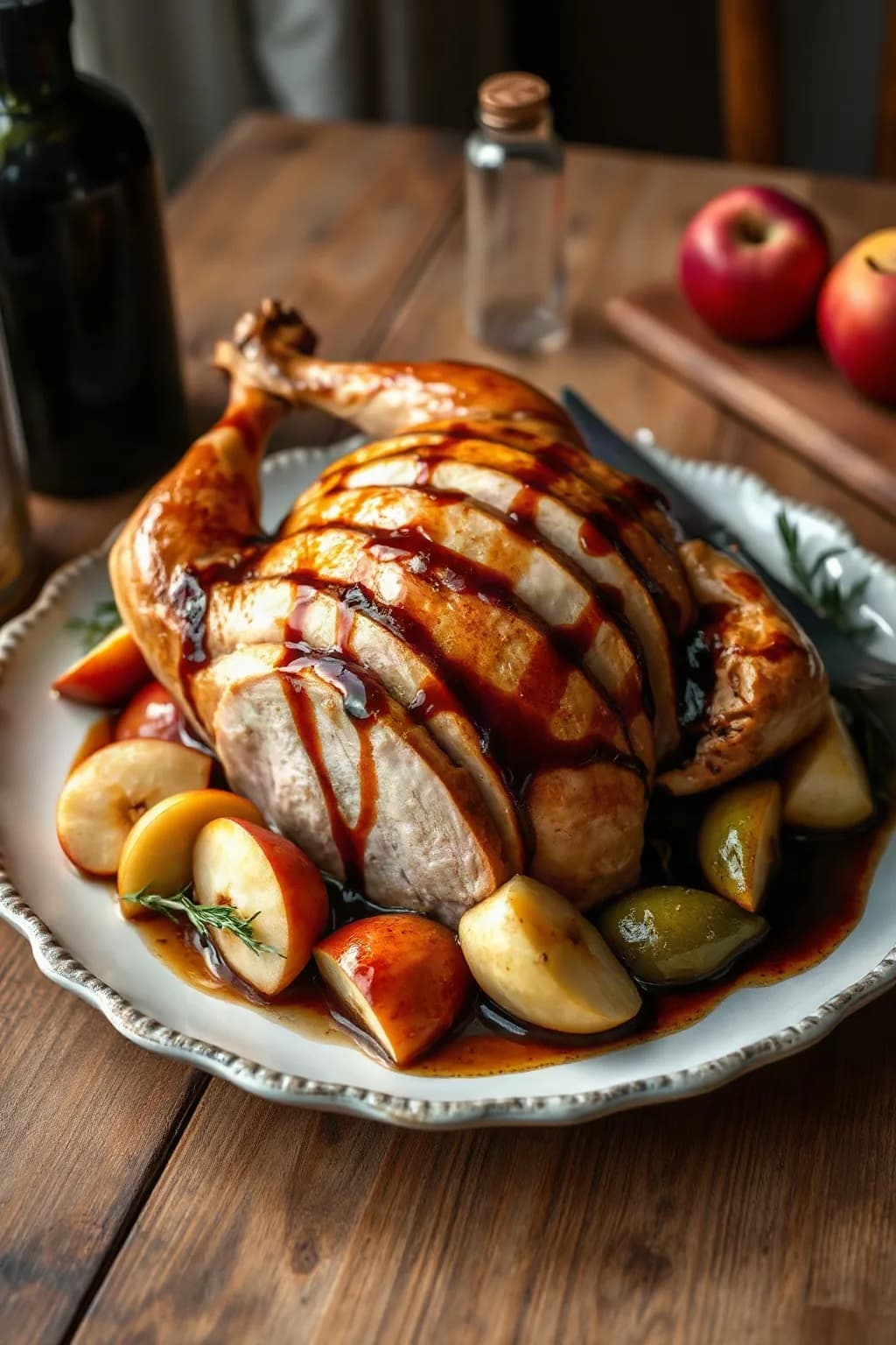 Balsamic Turkey Roast with Apples