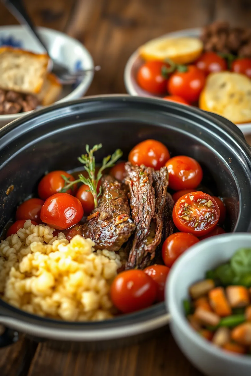 Slow Cooker Cherry Tomato Beef