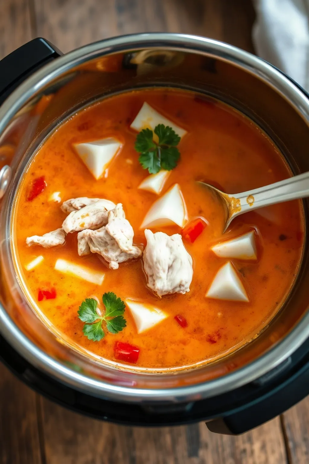 Pressure Cooker Thai Chicken Coconut Soup Tom Kha