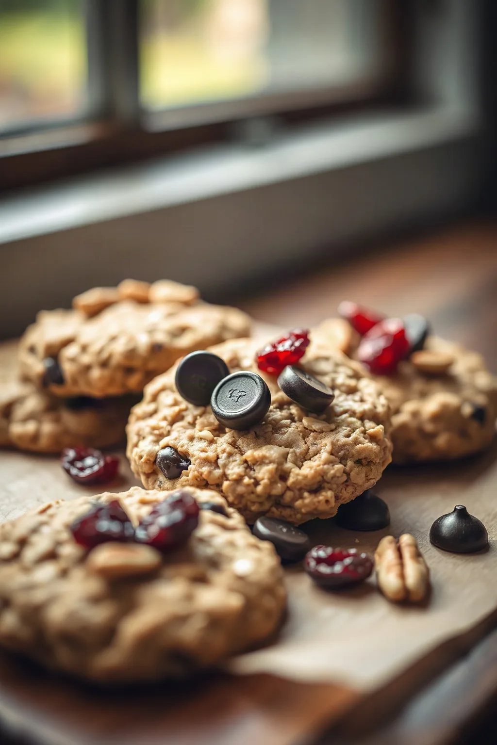 Oatmeal Cookies with Three Toppings