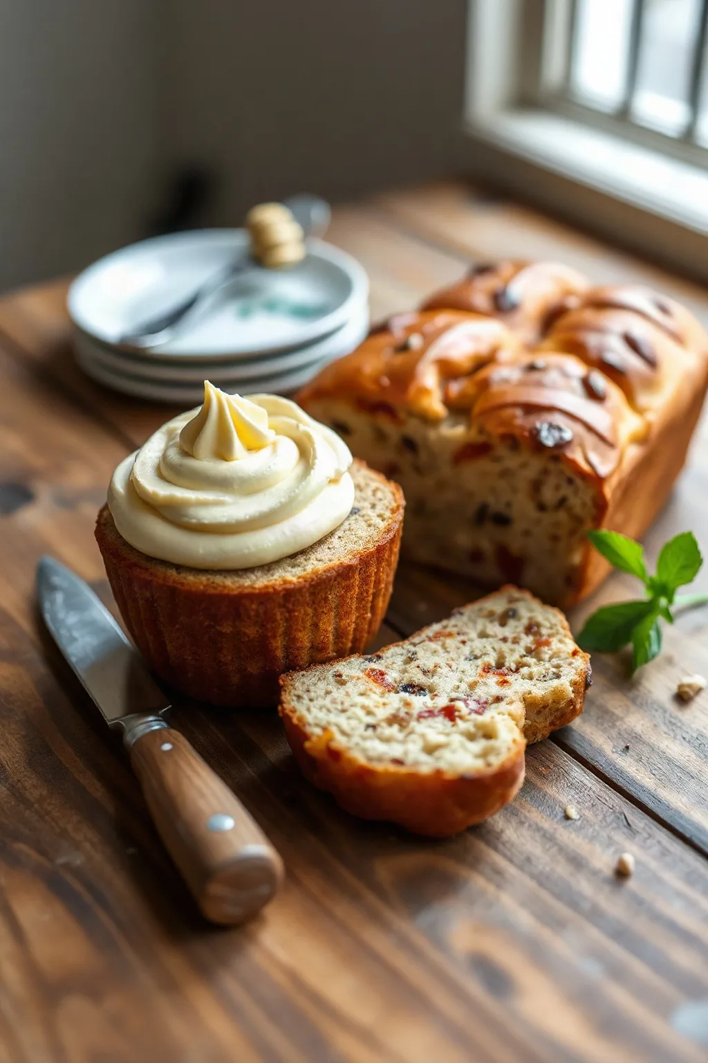Morning Glory Breakfast Bread with Whipped Honey Cinnamon Butter