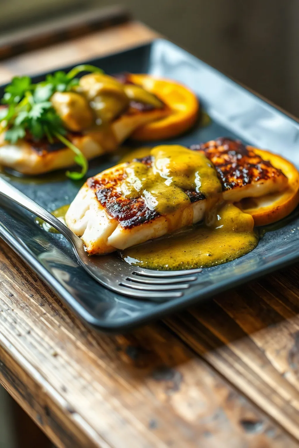 Pescado Glaseado con Mostaza