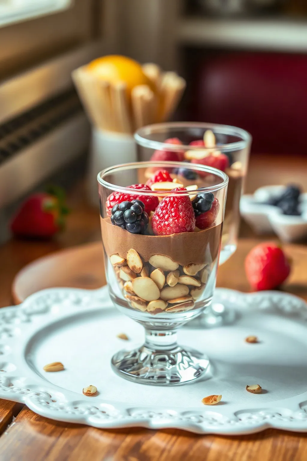 Berry, Almond, and Chocolate Verrines