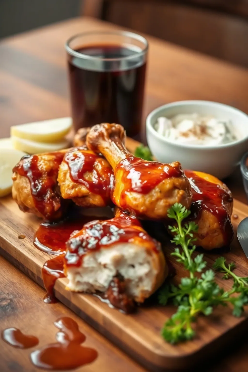 Maple-Glazed Chicken Drumsticks