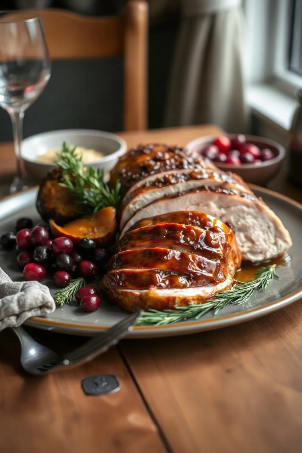 Pavo Asado con Arándanos