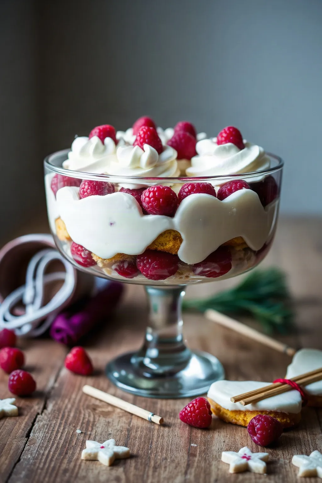 Trifle Navideño de Frambuesa